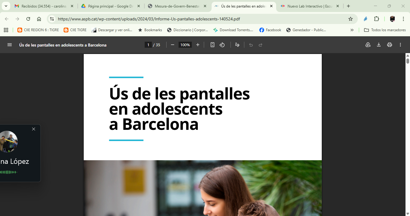 Uso de pantallas en adolescencia Barcelona